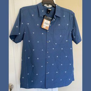 NWT The North Face Men's Baytrail Jacquard Shirt in Shady Blue, Arrowhead
